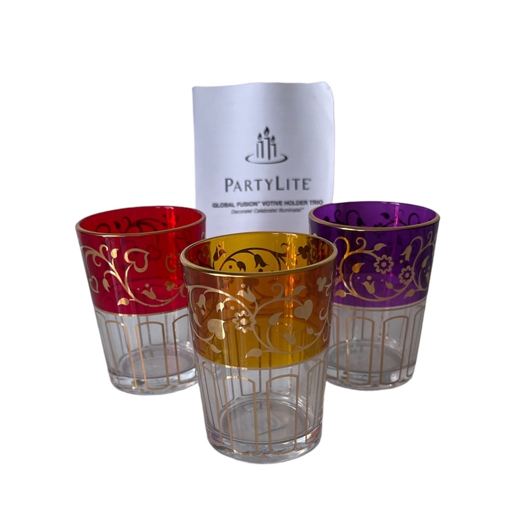 3 VOTIVE HOLDERS BY PARTYLITE